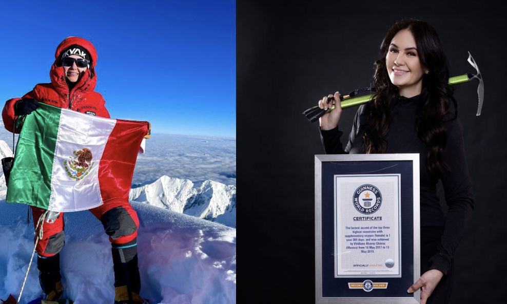 ALPINISTA MEXICANA VIRIDIANA ÁLVAREZ, RÉCORD GUINNESS POR CONQUISTAR 14 CIMAS